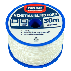 Grunt 2mm x 30m White Venetian Blind Cord - 2mm x 30m