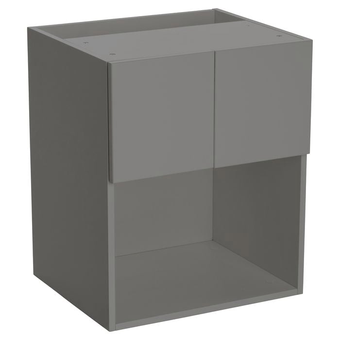 Kaboodle 600mm Smoked Grey Modern Microwave Wall Cabinet