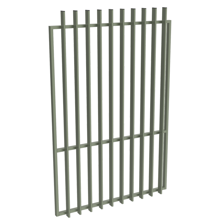 ProtectorAl 800-1200W x 1800H Pale Eucalypt Aluminium Radiator Pool Gate
