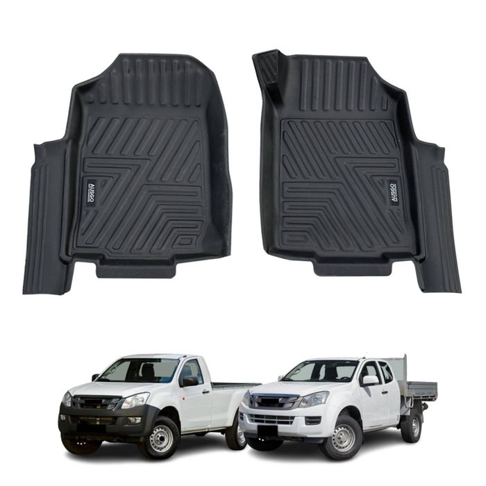 AUSGO Car Floor Mats for Holden Colorado Single / Extra Cab RG Series 2012-2020 All-Weather Floor Liners