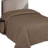Bloomington Faux Silk Embroidered Coverlet Coffee Queen