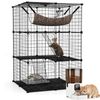 Advwin 3 Tier Metal Cat Cage DIY Enclosure with 6L Automatic Cat Feeder