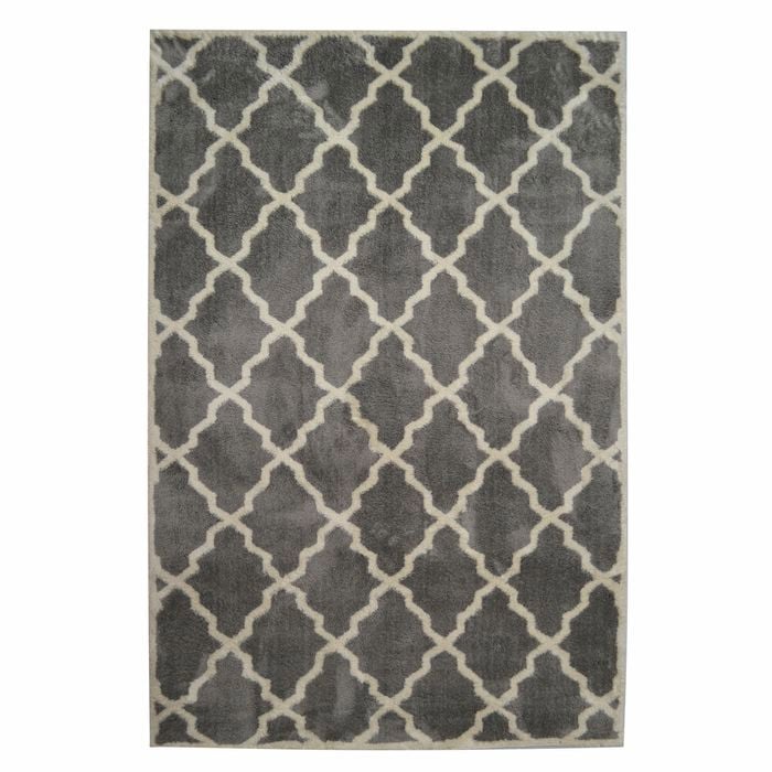 Serene 160 x 230cm Grey Lattice Rug