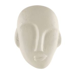 Maine & Crawford Troy Papier Mache 20cm Mask Wall Sculpture - Cream