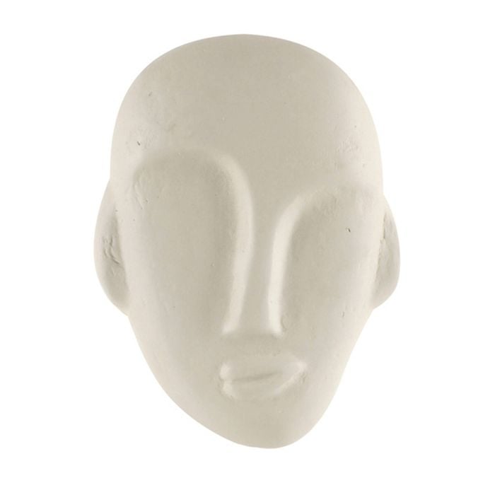 Maine & Crawford Troy Papier Mache 20cm Mask Wall Sculpture - Cream