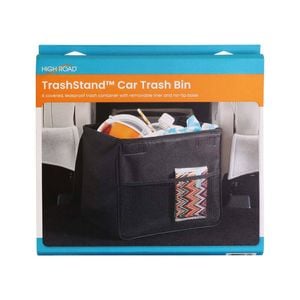 High Road Trash Stand Car Trash Bin Basket - Black
