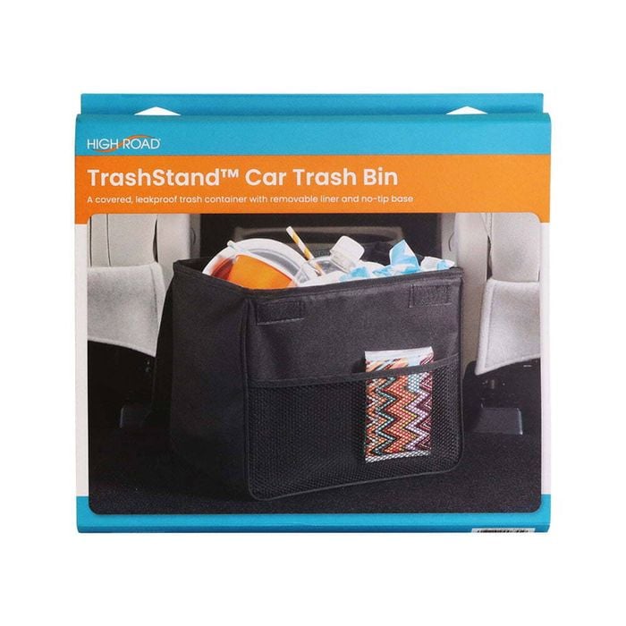 High Road Trash Stand Car Trash Bin Basket - Black