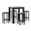 Outdoor Balmoral 4 Seater Square Teak Top Bar Setting