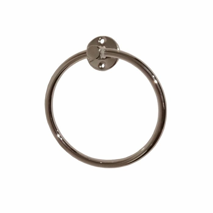 Barelli Chrome Steel Bella Screw-On Towel Ring