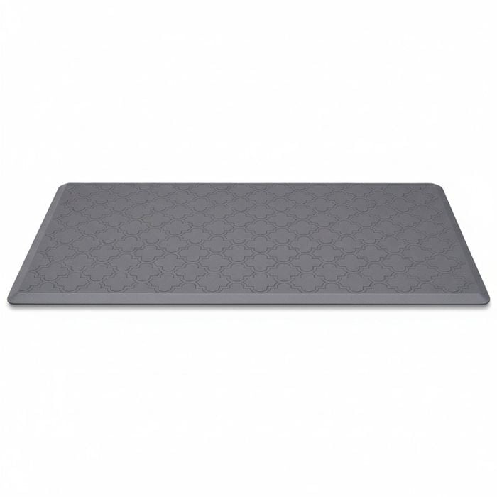 12mm Thick Kitchen Floor Mats - Anti Fatigue, Waterproof & Non Skid - 2 Piece Set ( Grey)