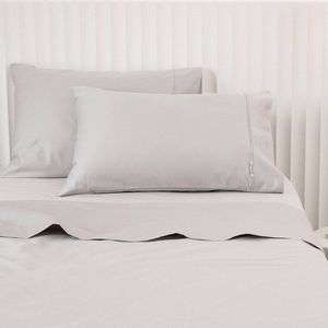 Canningvale Queen Mille 1000TC Cotton Bedding Sheet w/ Pillowcase Set Silver