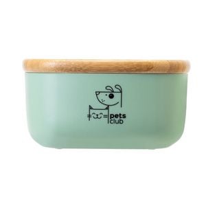 Vigar Pets Club Small Bamboo Treat Jar w/ Lid Green