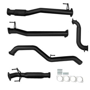 Ignite Exhausts Turbo Back For Isuzu D-max 3l 3" No Cat With Hotdog Black Aluminised Steel