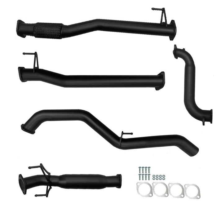 Ignite Exhausts Turbo Back For Isuzu D-max 3l 3" No Cat With Hotdog Black Aluminised Steel