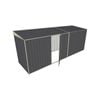 Build-a-Shed 1.5 x 5.2 x 2m Single Hinged Side Door Skillion Shed - Grey