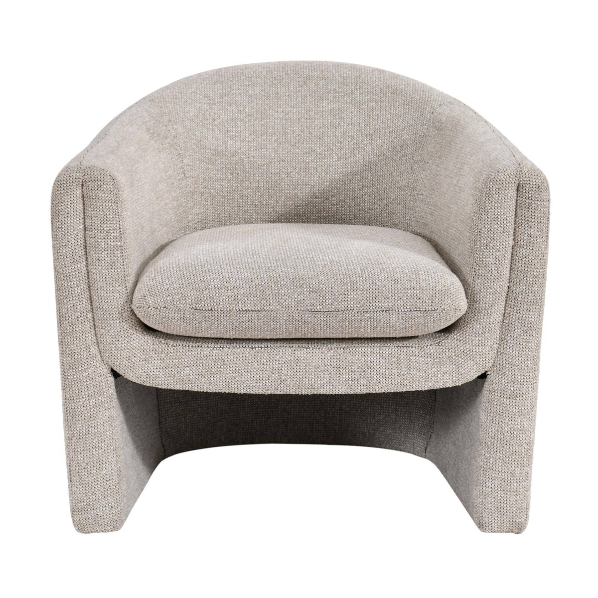 Elm Fabric Accent Chair Occasional Armchair Oat Grey - Bunnings Australia