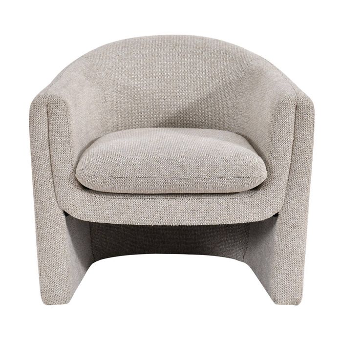 Elm Fabric Accent Chair Occasional Armchair Oat Grey - Bunnings Australia