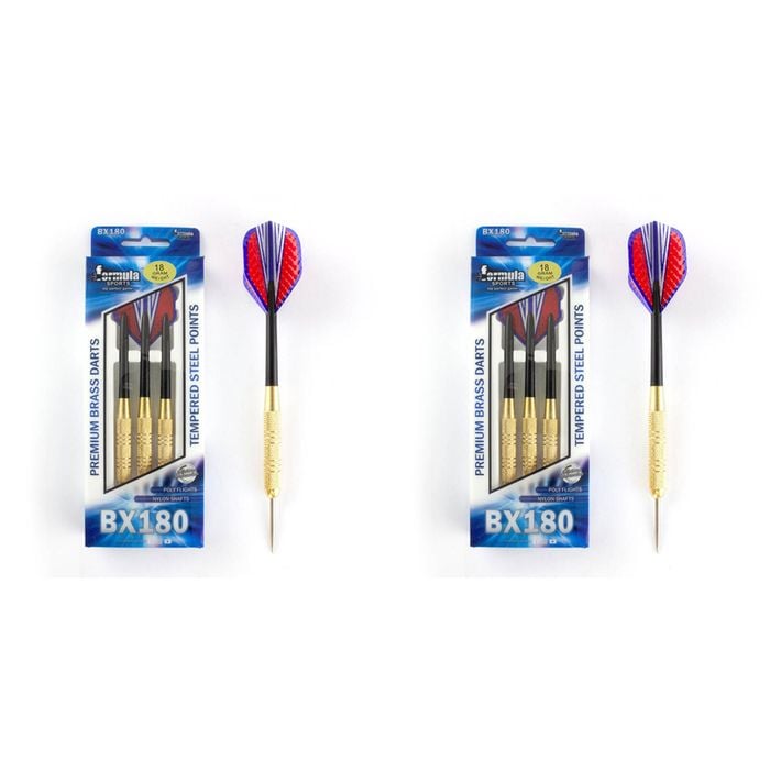 2x 12pc Formula Sports BX180 Premium 21g Brass Darts Steel Tip
