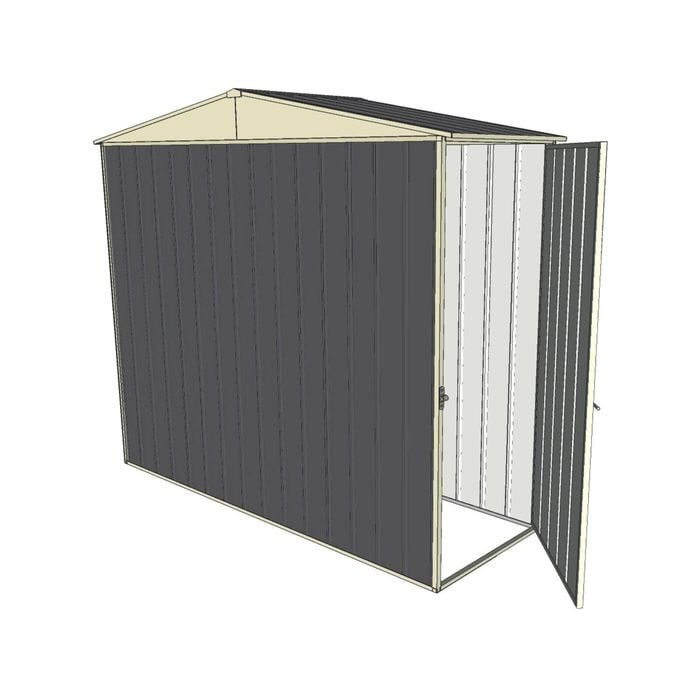 Build-a-Shed 2.3 x 0.8 x 2.3m Gable Single Hinged Side Door Shed - Grey