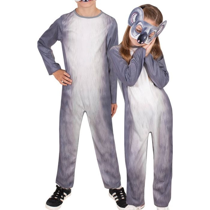 Koala CostRubie’s Australian Koala Halloween Costume for Kids – Jumpsuit with Mask, Grey Colourume, Child, TODDLER