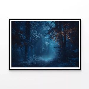 Night Scene with Forest  Print 100% Australian Made 90x60cm  (Poster)