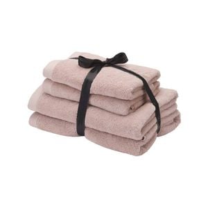 4 Pack - Luxury Egyptian Cotton BathTowel and Guest Towel Set - 2pcs 30x50 - 2pcs 67x130 - Dusty Pink