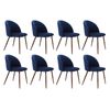 Levede 8pcs 42x46x84cm  Dining Chairs - Navy Blue