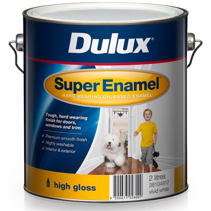 Dulux 2L Super Enamel Paint High Gloss Vivid White