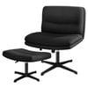 ALFORDSON Office Chair Armless Fabric Black