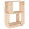 vidaXL Solid Wood Pine Book Cabinet/Room Divider Storage Rack Shelf Organiser