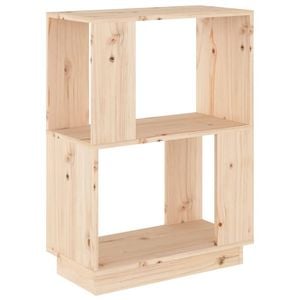 vidaXL Solid Wood Pine Book Cabinet/Room Divider Storage Rack Shelf Organiser