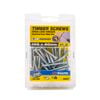 Zenith 10G x 50mm Zinc Plated Hinge-Long Thread Countersunk Head Timber Screws - 50 Pack