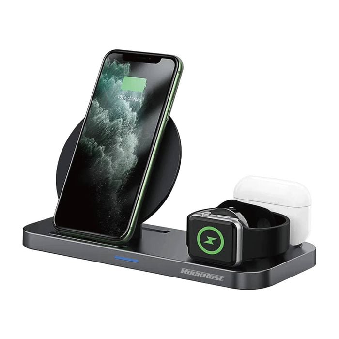 RockRose Airwave Max 3 in 1 15W Wireless Charging Stand