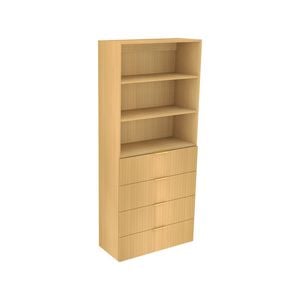 Lugna 2048 x 900 x 380mm Sand 2 Adjustable Shelf 4 Drawer Robe Insert