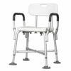 Heavy Duty Shower Chair with Adjustable Height and Padded Armrests for Enhanced Comfort - Heavy Duty - DJMed