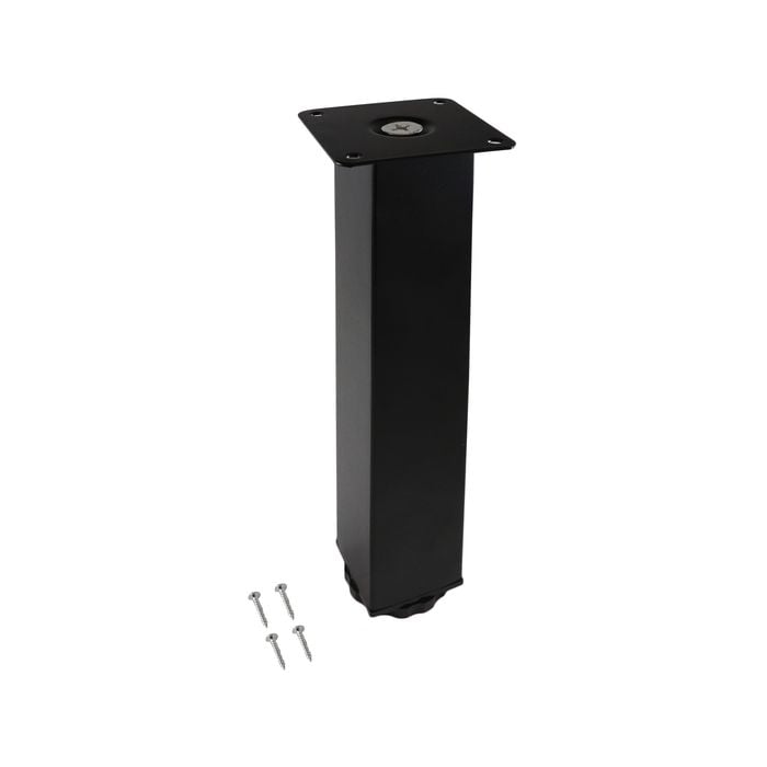 Adoored 40 x 40 x 230mm Black Square Table Leg