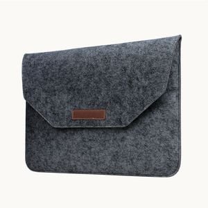 Laptop Wool Felt Sleeve Case Cover Bag Pouch for Different Laptop Models for 13.3'(Dark grey)