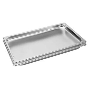 SOGA 2X 1/1 GN Pans Stainless Steel 2cm Dee