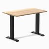 Desky Fixed Height Mini Hardwood Office Desk Matte Black Frame 100cm