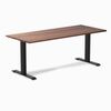 Desky Fixed Height Hardwood Office Desk Matte Black Frame 180cm