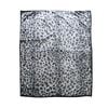 Bloomington 675gsm 2 Ply Animal Print Faux Mink Blanket Queen 200x240 cm Snow Leopard