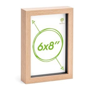 Nicola Spring Shadow Box Frame - A5 (6 X 8") - Light Wood