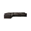 Genuine Leather PVC Grey Color Sofa