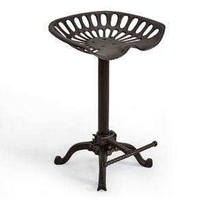 Adjustable Bar Stool Swivel Hip Curve Design Cast Iron 56-74cm