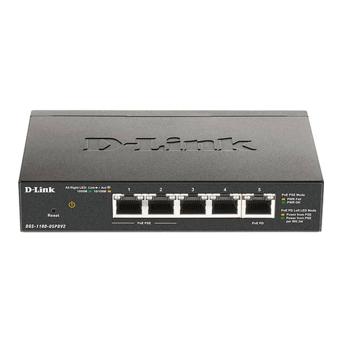 D-Link 5-Port Gigabit PoE Smart Managed Switch [DGS-1100-05PDV2]