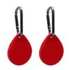 2 Pack MEZON Red Silicone Protective Full Cover Case Holder for Apple AirTag with Keychain Ring