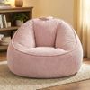 Advwin Bean Bag Chair Corduroy Lazy Sofa Lougne Seat Pink