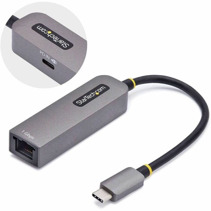Startech Usb-c To Ethernet Adapter – Gigabit Network & 100w Power Delivery – Compact Design