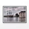 Large Ship Docked By a Building  Print 100% Australian Made 120x90cm  (Poster)