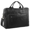 Pierre Cardin Messenger Bag Leather 15" Laptop Computer Business Crossbody Briefcase- Black - Black | 39 x 11 x 29 cm | Leather